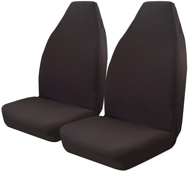 Throw Over Slip On Seat Cover Fits Most Cars One Pair Black