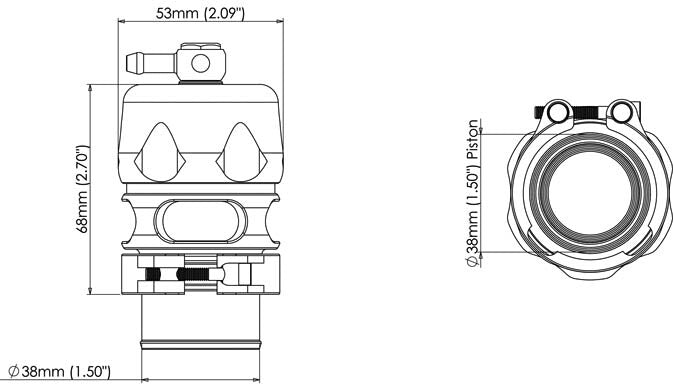 Turbosmart BOV Blow Off Valve Vee Port Pro Universal Bue TS-0205-1130