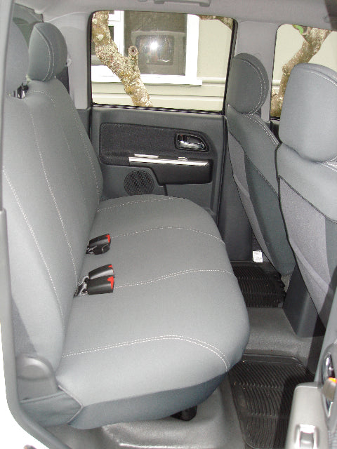 Wet Seat Grey Neoprene Seat Covers Suits Holden Colorado RG LX-LT Dual Cab 6/2012-9/2013