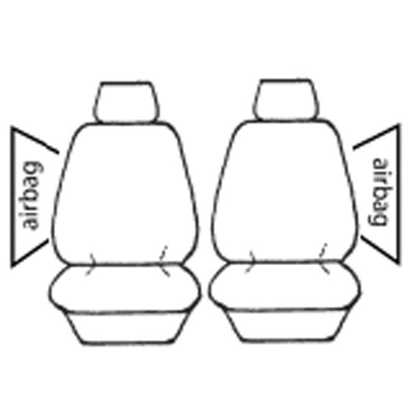 Esteem Velour Seat Covers Set Suits GWM UTE NPW Cannon/Cannon-L/Cannon-X Dual Cab 9/2020-On 2 Rows