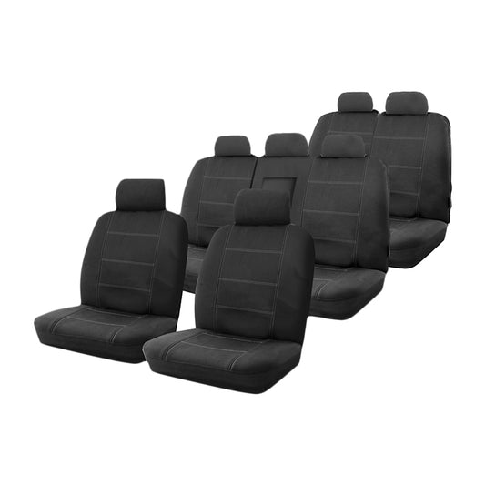 Wet N Wild Neoprene Seat Covers Set Suits Isuzu MU-X MY21 LS-M / LS-U / LS-T Wagon 6/2021-On 3 Rows