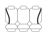 Velour Seat Covers Set Suits Kia Rondo RP Si/SLi 6/2013-On 3 Rows