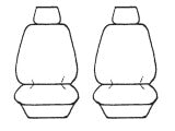 Velour Seat Covers Set Suits Mitsubishi Outlander 7 Seater 11/2006-10/2012 3 Rows