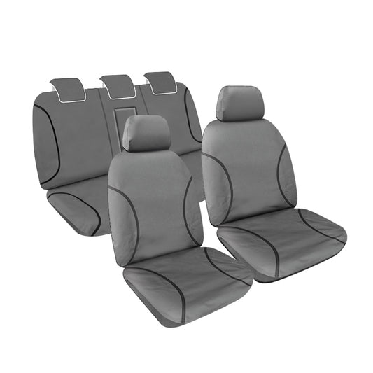 Tradies Full Canvas Seat Covers Suits Mazda BT-50 (B30) XTR/GT Dual Cab 8/2020-On Grey