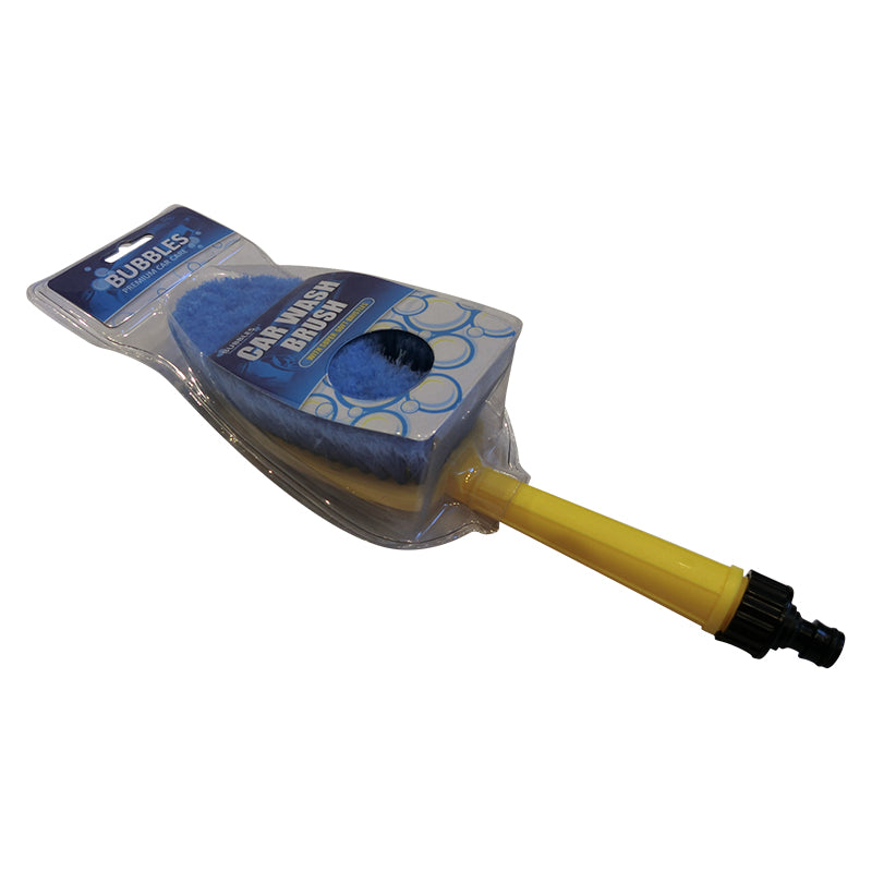 Deluxe Car Wash And Cleaning Brush Flow Thru Click On Hose Fitting CWB5