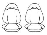 Custom Made Esteem Velour Seat Covers Suits BMW M3 2 Door Coupe 1994 1 Row