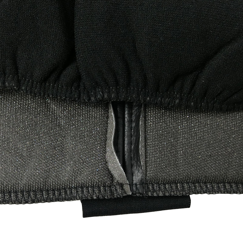 Altitude Leather Look Seat Covers Airbag Deploy Safe - Black/Blue Carbon Fibre Look