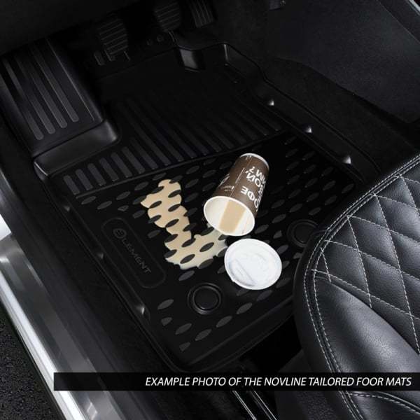 3D Custom Floor Mats Suits Ford Ranger PX PX2/3 Dual Cab 2011-On Rubber 2 Piece Rear EXP.CARFRD00011R