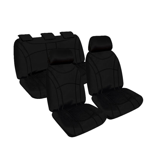 Getaway Neoprene Seat Covers Suits Dodge Ram 1500 Express 5 Seat Dual Cab 6/2018-On Black Stitch