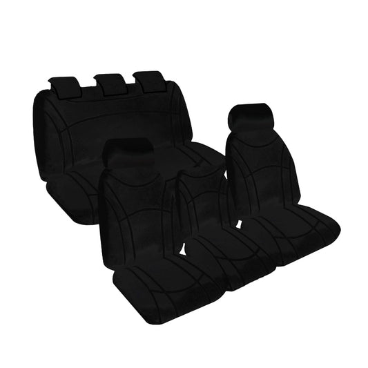 Getaway Neoprene Seat Covers Suits Dodge Ram 1500 Express 6 Seat Dual Cab 6/2018-On Black Stitch