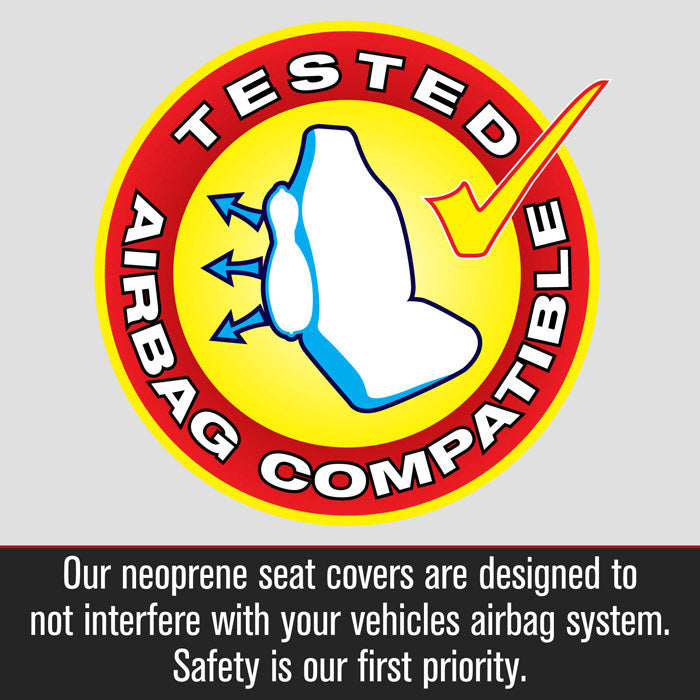 Getaway Neoprene Seat Covers Suits Toyota Fortuner GUN156R 11/2015-On Black Stitch