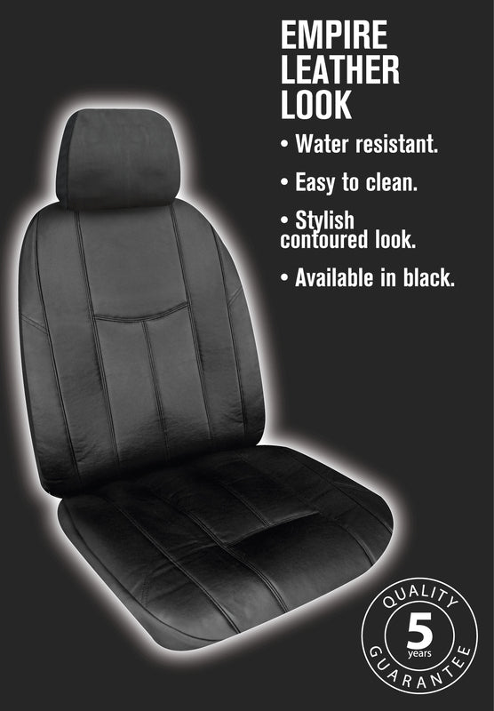 Empire Leather Look Seat Covers suits Toyota Prado 150 Series GXL 7 Seater 6/2021-On