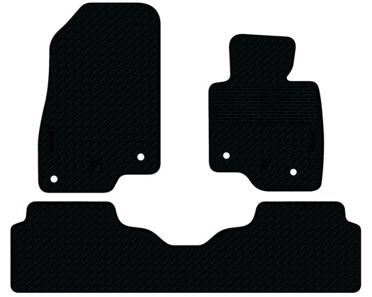 Rubber Custom Floor Mats Suits Mazda 3 BM BN Hatch/Sedan 2/2014-3/2019 Front & Rear Black MRBMZ002BLK2RW