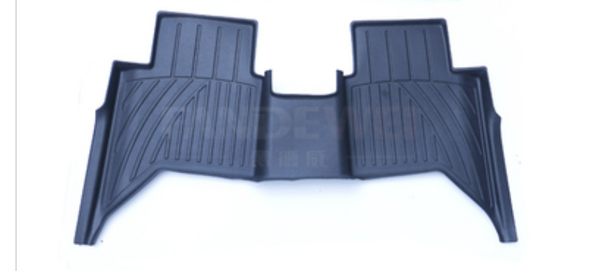Digital Fit Custom Rear Floor Mats suit Hilux SR5 Dual Cab 9/2015-7/2025 MK8 Black Rubber