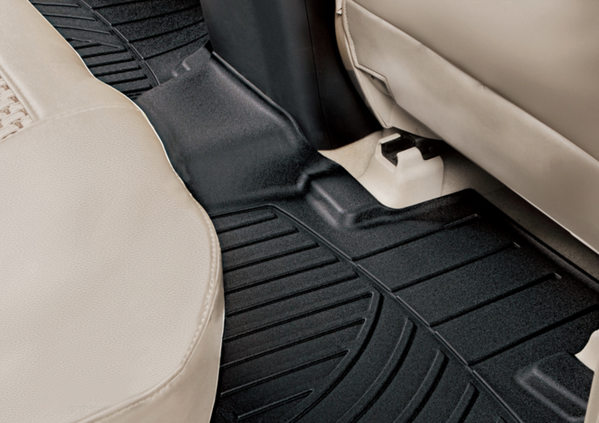 Digital Fit Custom Rear Floor Mats suit Hilux SR5 Dual Cab 9/2015-7/2025 MK8 Black Rubber