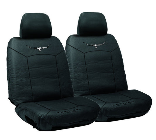 Stockyard Canvas Seat Covers Suits Volvo XC40 D4/T4/T5 4 Door Wagon 1/2018-On Front Pair Charcoal VOL1126 FR 102D