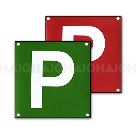Double sided Plastic Provisional Red and Green P plates P4