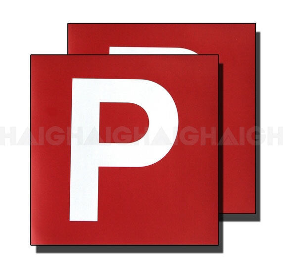 Magnetic Red Provisional P plates MP4