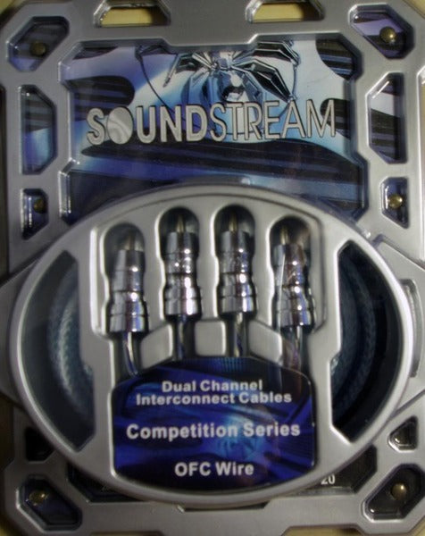 Soundstream 2 Channel RCA Cable Dual Shielded Silk Braided RCA6.0