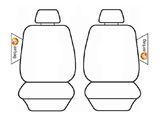 Velocity Neoprene Seat Covers Suits Ford Ranger Next Gen Dual Cab XLT/Sport/Wildtrak 5/2022-On Black with White Stitch