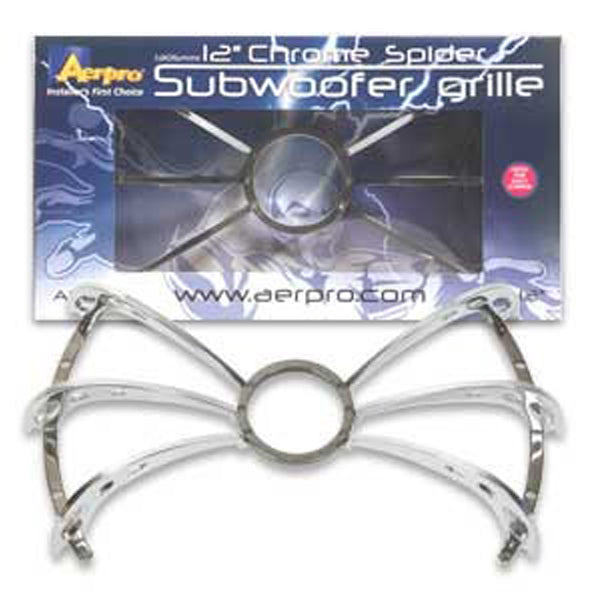 Chrome Finish 12 Inch Spider Sub Woofer Grille ASG12