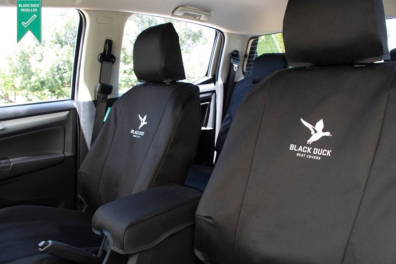 Black Duck 4Elements Console & Seat Covers Suits Isuzu D-Max MY21 Dual / Space Cab 8/2020-On Black
