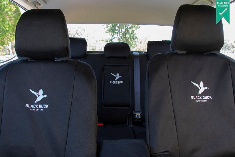 Black Duck 4Elements Console & Seat Covers Suits Mazda BT-50 Single Cab 8/2020-On Black