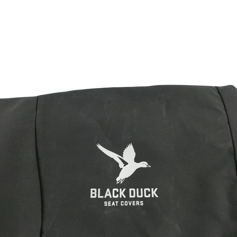 Black Duck Canvas Seat Covers suits Toyota Hiace Crew Van 3/2019-On Black
