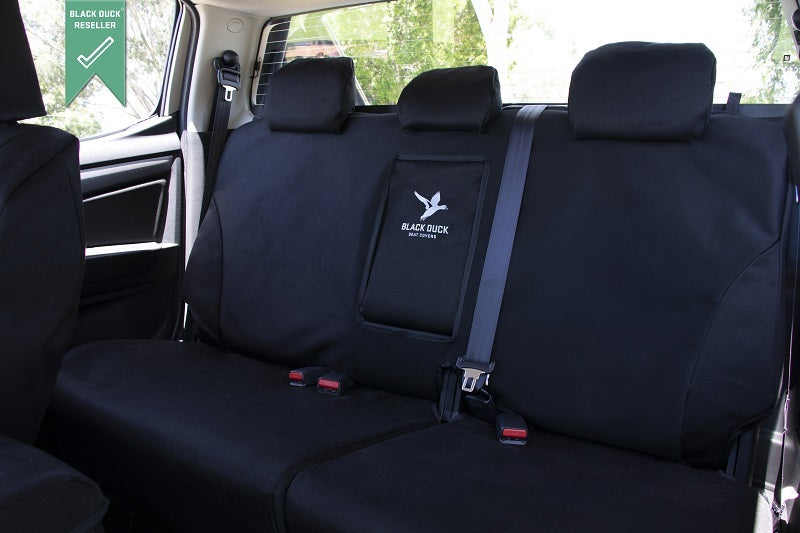 Black Duck 4Elements Seat Covers suits Toyota Kluger GX, GXL, Grande 6/2021-On Black