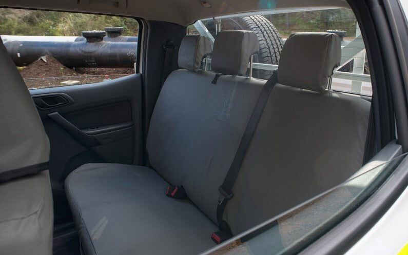 Black Duck Canvas Seat Covers Land Rover Defender 2020-On Grey