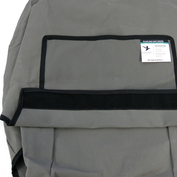 Black Duck Canvas Console & Seat Covers suits VW Amarok W580/W580S 2021-2022 Grey