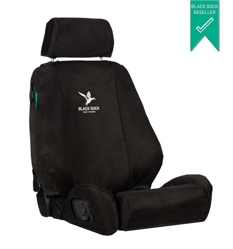 Black Duck 4Elements Seat Covers Suits Suzuki Jimny GJ 10/2018-On Airbag Safe Black