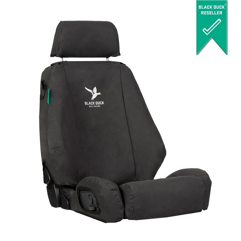 Black Duck Canvas Seat Covers Ford Everest 6/2022-On Black