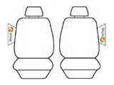 Velocity Neoprene Seat Covers suits Toyota Hilux Dual Cab-SR/SR5 7/2015-On Black with White Stitch