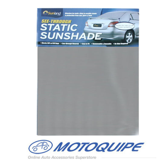 See Through See-Thru Static Cling Sunshade Sun Shade Black Or Silver