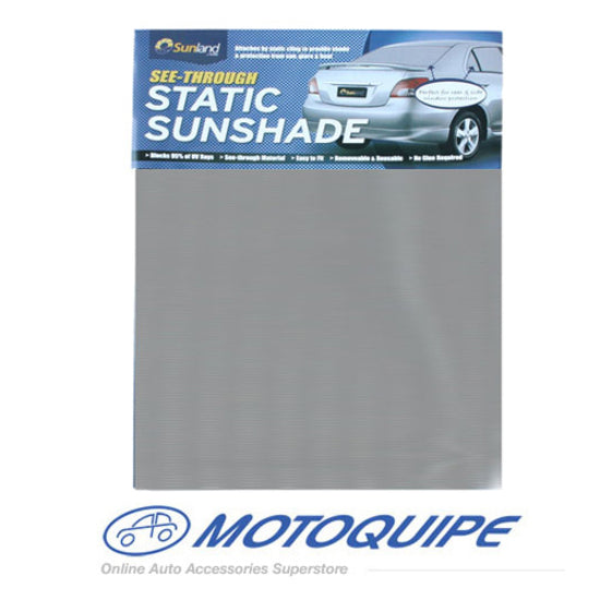 See Through See-Thru Static Cling Sunshade Sun Shade Black Or Silver