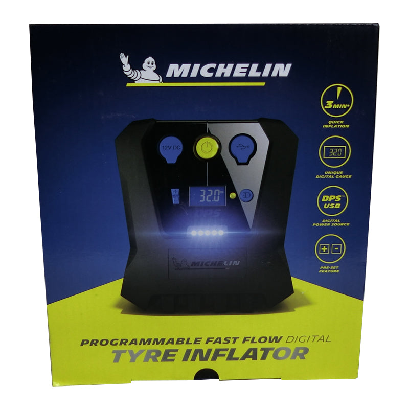 Michelin 12V Digital High Power Rapid Tyre Pump Air Compressor Inflator 12266