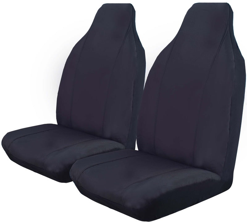 Outback Canvas Seat Covers Airbag Size 25 Deploy Safe Pair Black OUT25DSBLK
