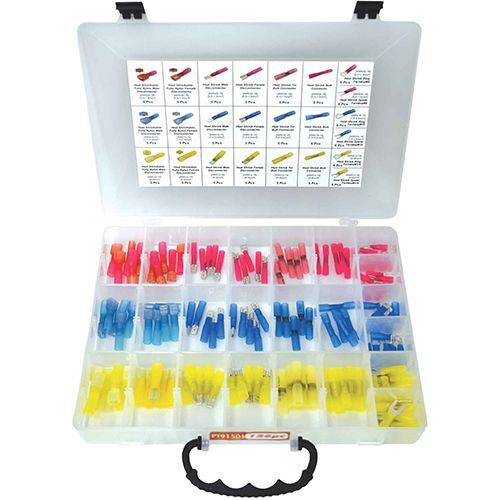 Wire Terminal Assortment - 126Pc Heat Shink Insulator – Motoquipe