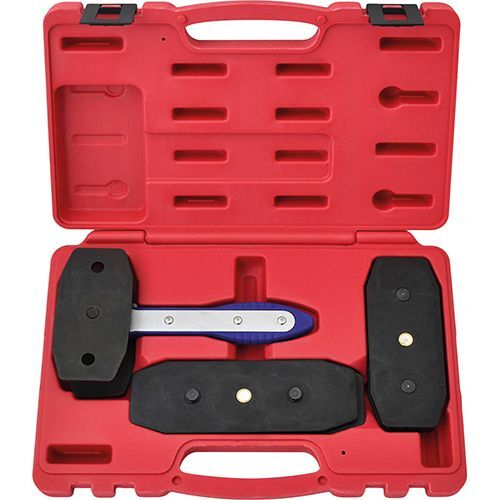 Brake Caliper Spreader - 4Pc Ratchet Design Multi Piston With 3 Plates To Suit 1, 2, 4, 6 & 8 Piston Calipers