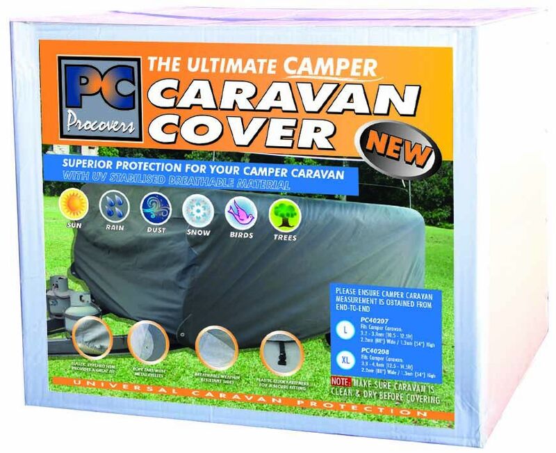 Caravan Cover - Camper Large Fits Overall Length - 10.5  - 12.5 , 88 Wide