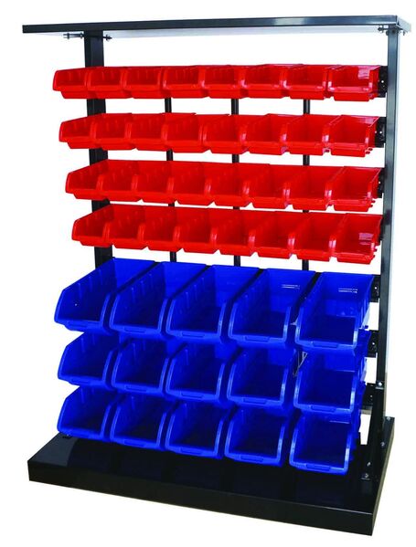 Storage Rack Set - 47Pc Mounting Rack & 32 Small & 15 Large Parts Boxe ...