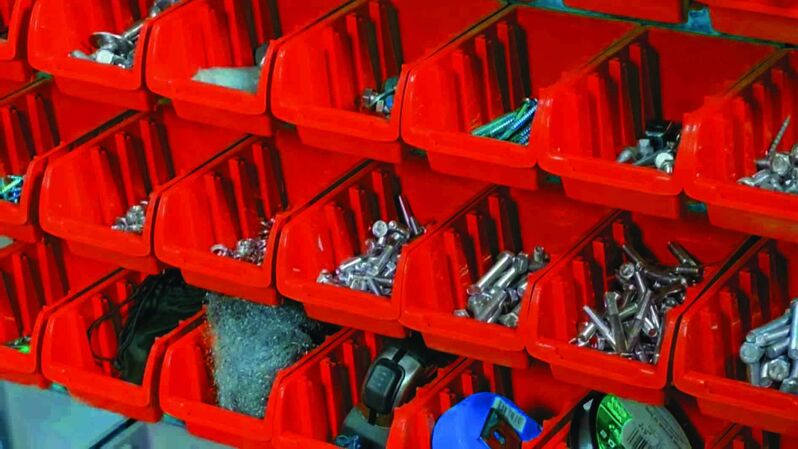 Storage Rack Set - 47Pc Mounting Rack & 32 Small & 15 Large Parts Boxe ...