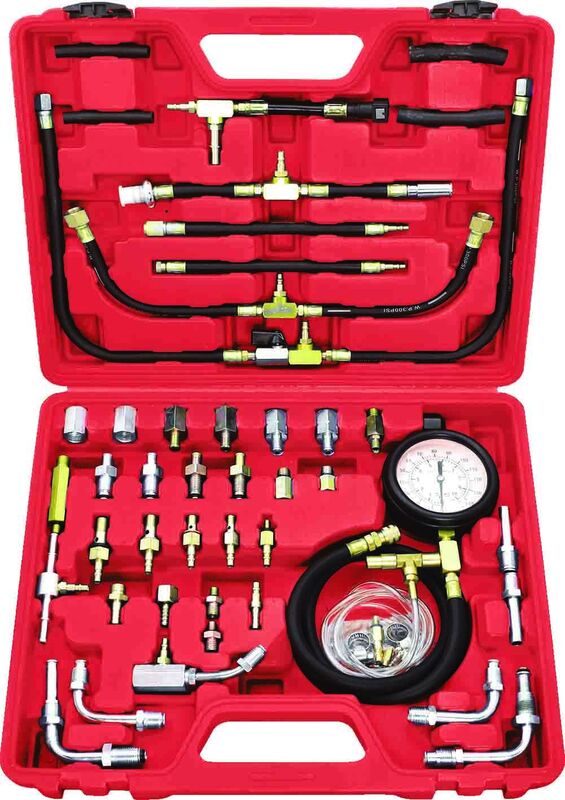 Efi Fuel Pressure Tester Kit - 46Pc Master Single Gauge 140Psi