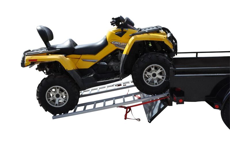 Ramp - 2Pc Ladder Tread Loading Alluminium 183Cm X 38Cm 636Kg