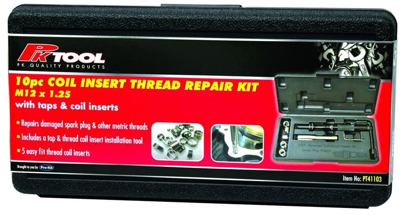 Thread Repair Kit - 10Pc Coil Insert With Tap & Coils M12 X 1.25 ...