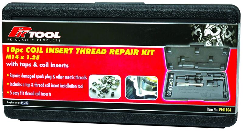 Thread Repair Kit - 10Pc Coil Insert With Tap & Coils M14 X 1.25 ...