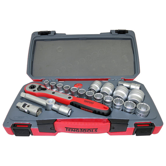 Teng Tools - 21 Piece 1/2 inch Drive Socket Set T1221