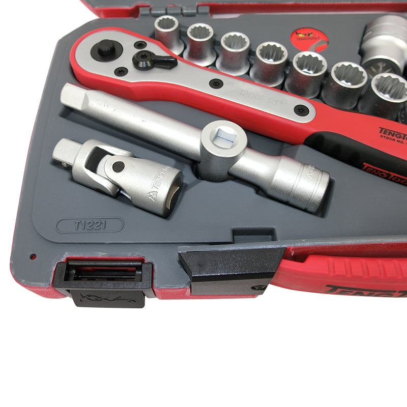 Teng Tools - 21 Piece 1/2 inch Drive Socket Set T1221 – Motoquipe