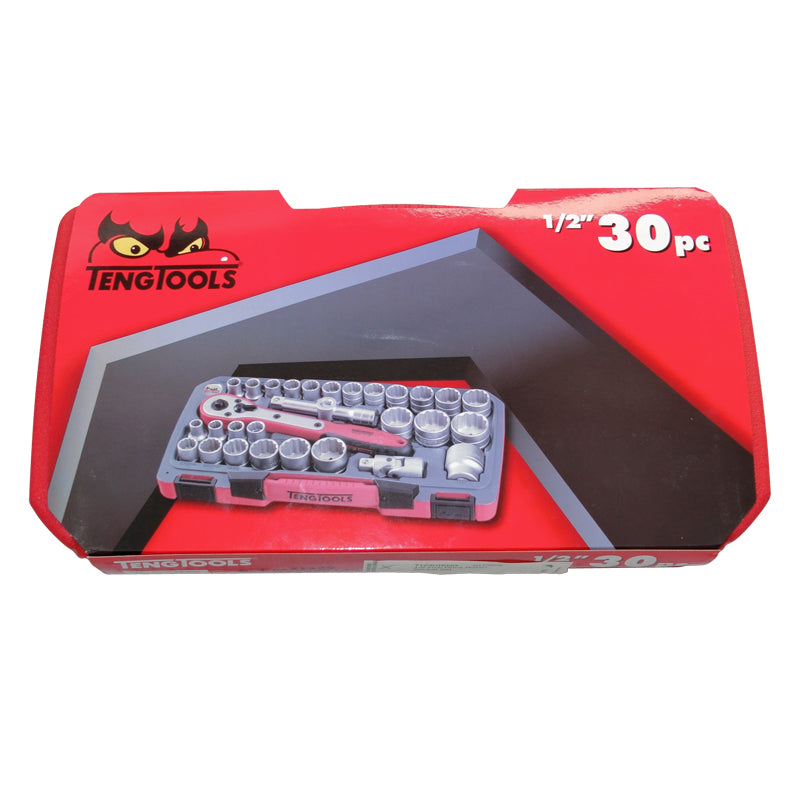 Teng Tools - 30 Piece 1/2 inch Drive Rosso Socket Set MM/AF T1230 ...